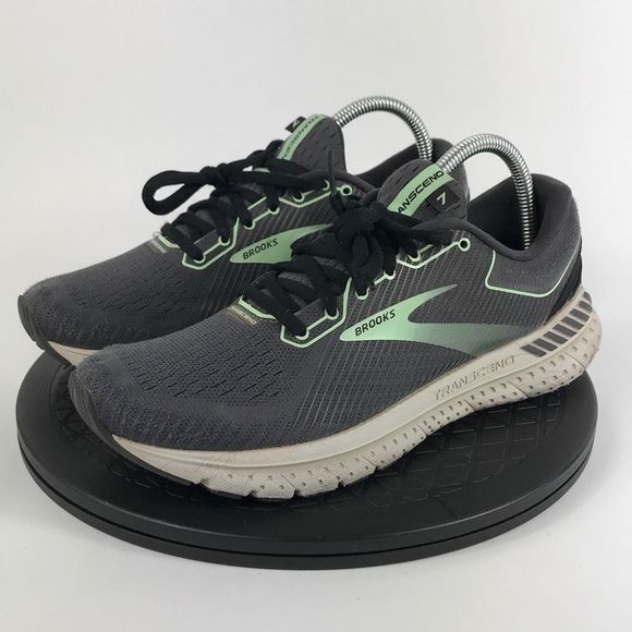 Brooks Shoes - Brooks Transcend 8 Gray/Green Athletic Running Shoes 1203191B082 Women’s Size 9